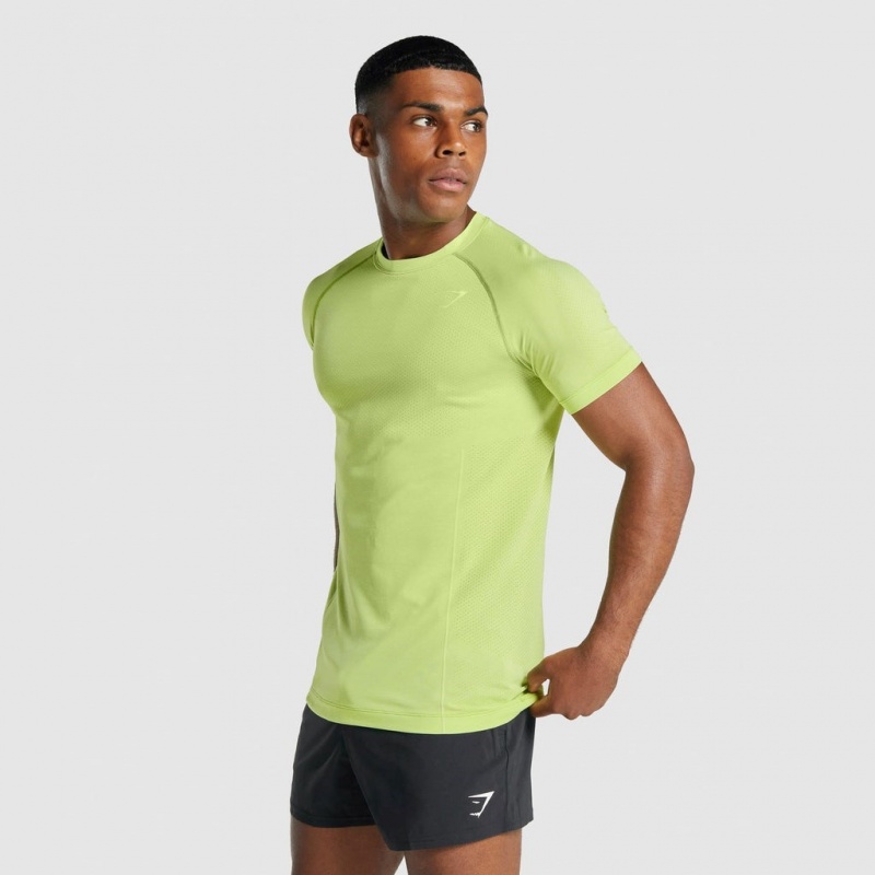 Camiseta Gymshark Vital Light Seamless Amarillo | 05RUZGIEA