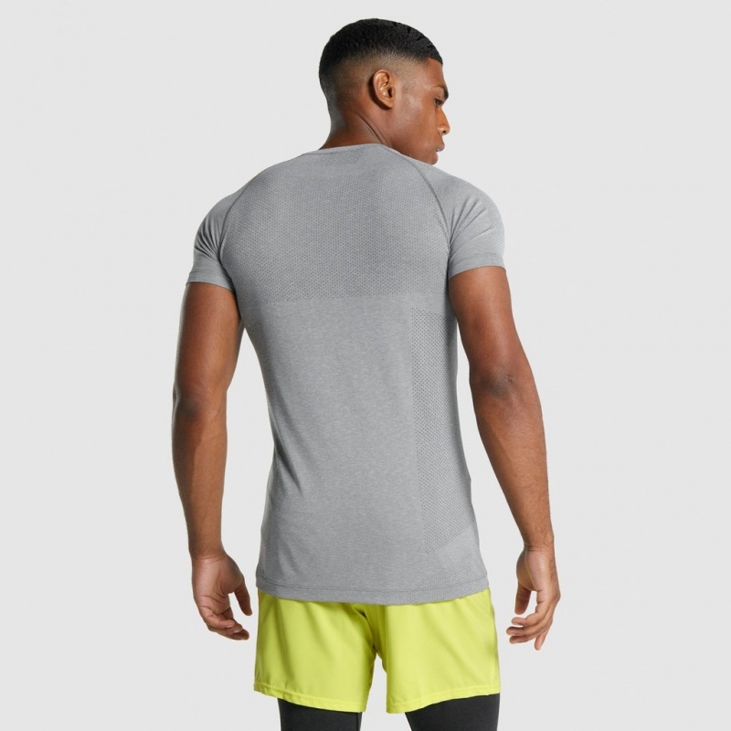 Camiseta Gymshark Vital Light Seamless Charcoal Marl | 18ETNXWMG