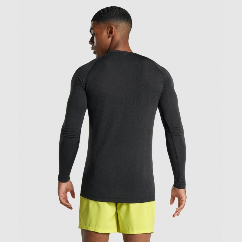 Camiseta Gymshark Vital Light Seamless Long Sleeve Negras | 35UVKAXHE