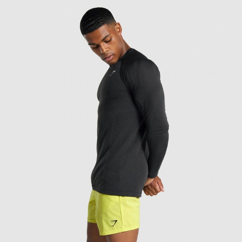 Camiseta Gymshark Vital Light Seamless Long Sleeve Negras | 35UVKAXHE
