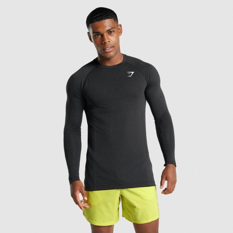 Camiseta Gymshark Vital Light Seamless Long Sleeve Negras | 35UVKAXHE