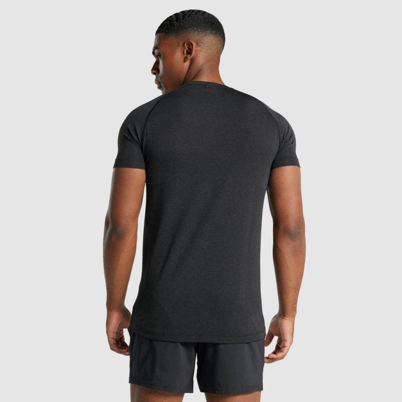 Camiseta Gymshark Vital Light Seamless Negras | 93NIUXZDT