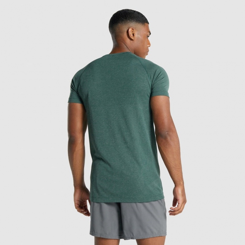 Camiseta Gymshark Vital Light Seamless Verde Oscuro | 21ZPRDTWK