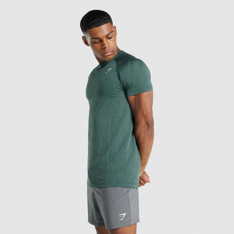 Camiseta Gymshark Vital Light Seamless Verde Oscuro | 21ZPRDTWK