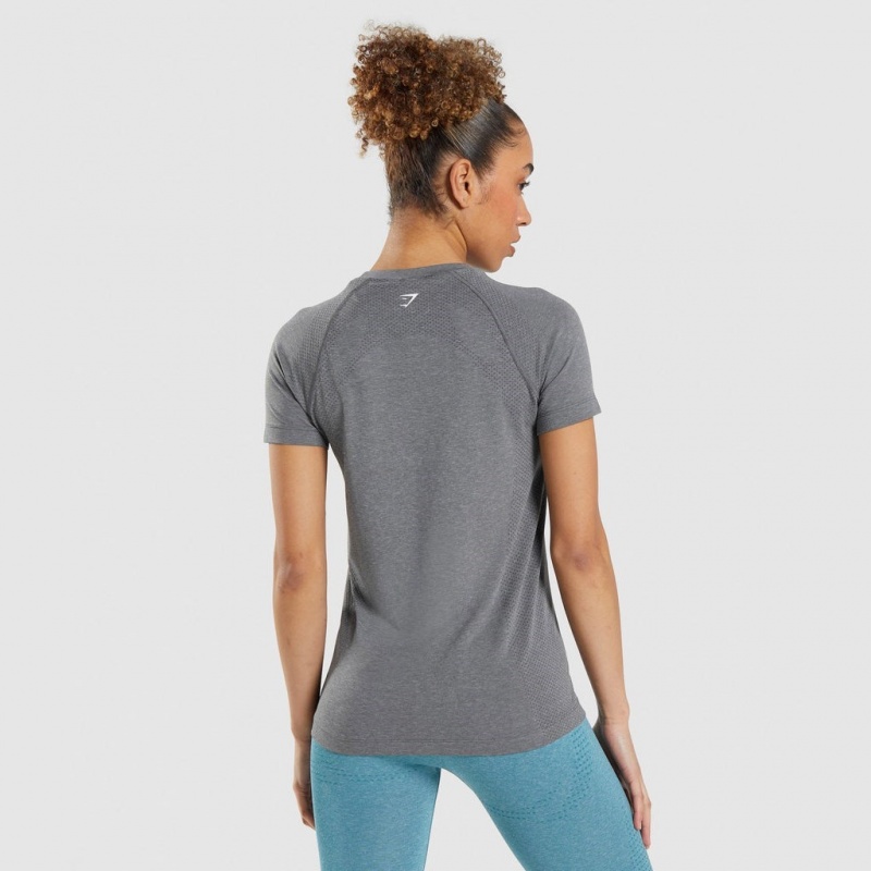 Camiseta Gymshark Vital Seamless 2.0 Light Gris | 06BLHFYSX