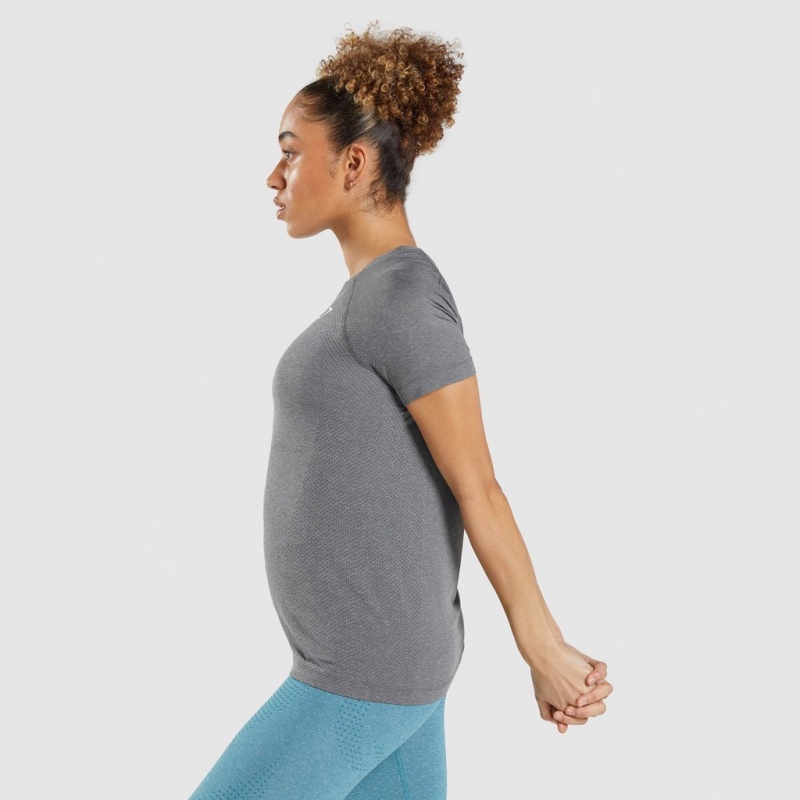 Camiseta Gymshark Vital Seamless 2.0 Light Gris | 06BLHFYSX