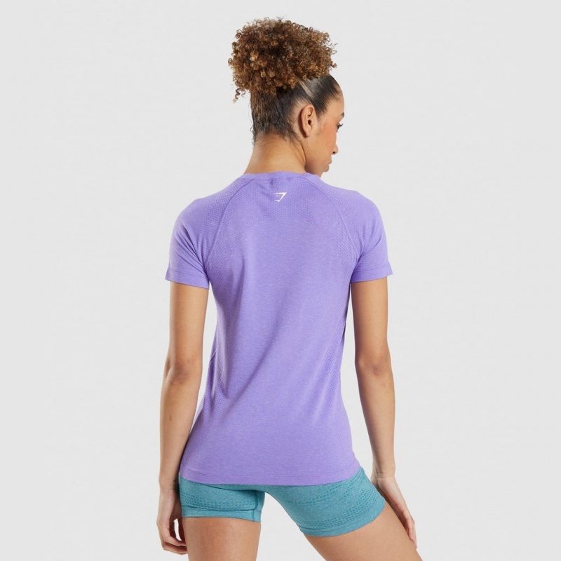 Camiseta Gymshark Vital Seamless 2.0 Light Moradas | 18QSPNUYF