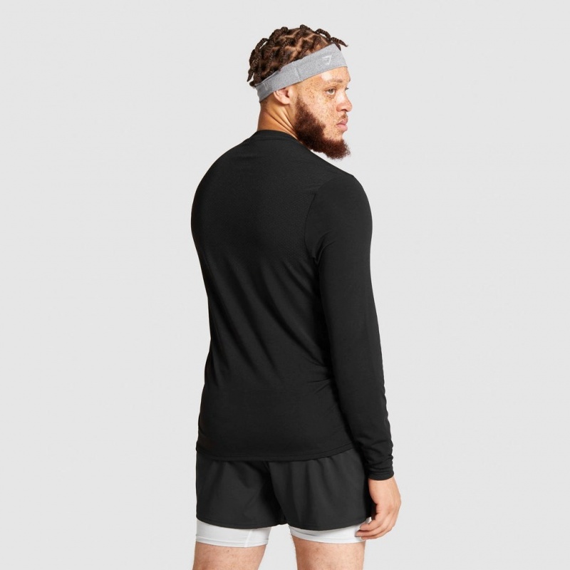 Camiseta Gymshark Vital Seamless Long Sleeve Negras | 53HGUOQPM