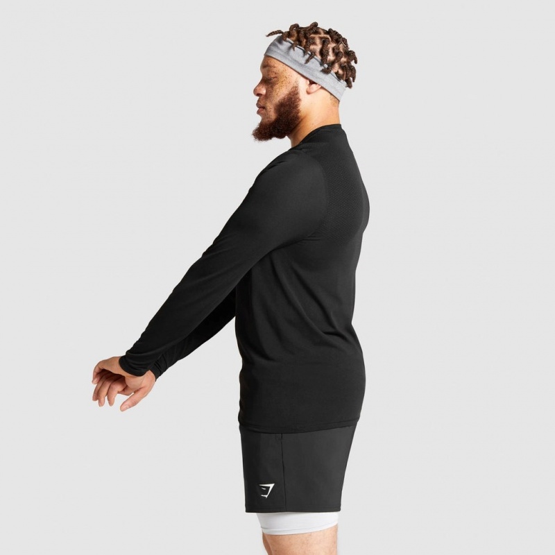 Camiseta Gymshark Vital Seamless Long Sleeve Negras | 53HGUOQPM