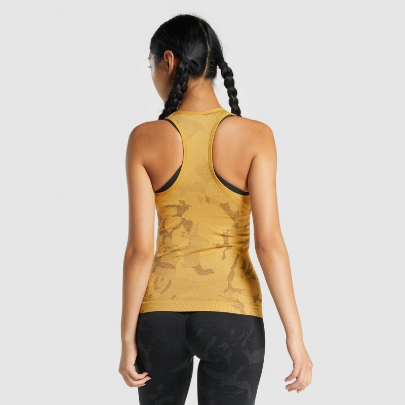 Camiseta Tirantes Gymshark Adapt Camo Seamless Savanna | 32SYMAJFO