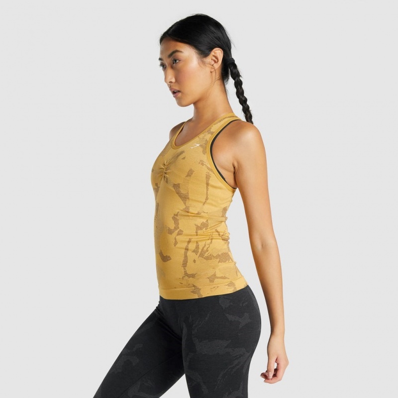Camiseta Tirantes Gymshark Adapt Camo Seamless Savanna | 32SYMAJFO