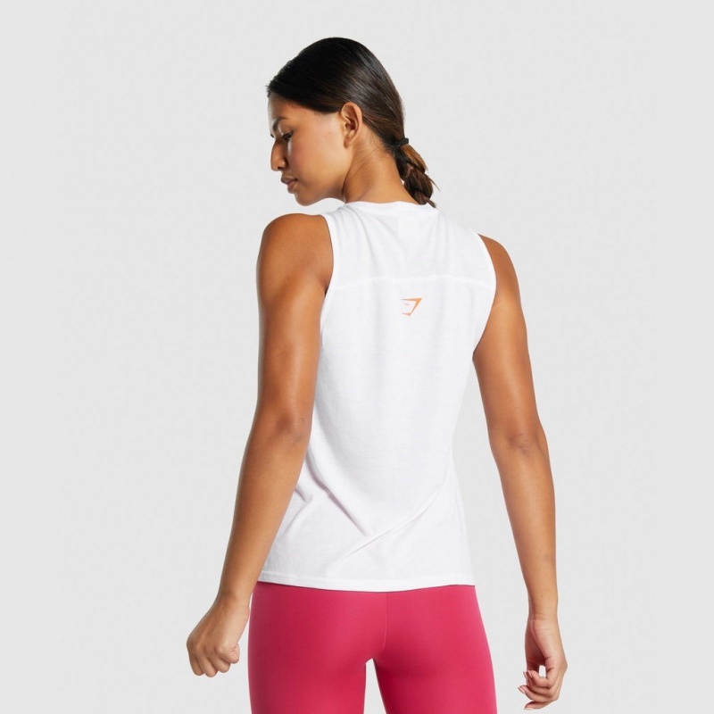 Camiseta Tirantes Gymshark Animal Estampadas Infill Blancas | 80UTRQWAG