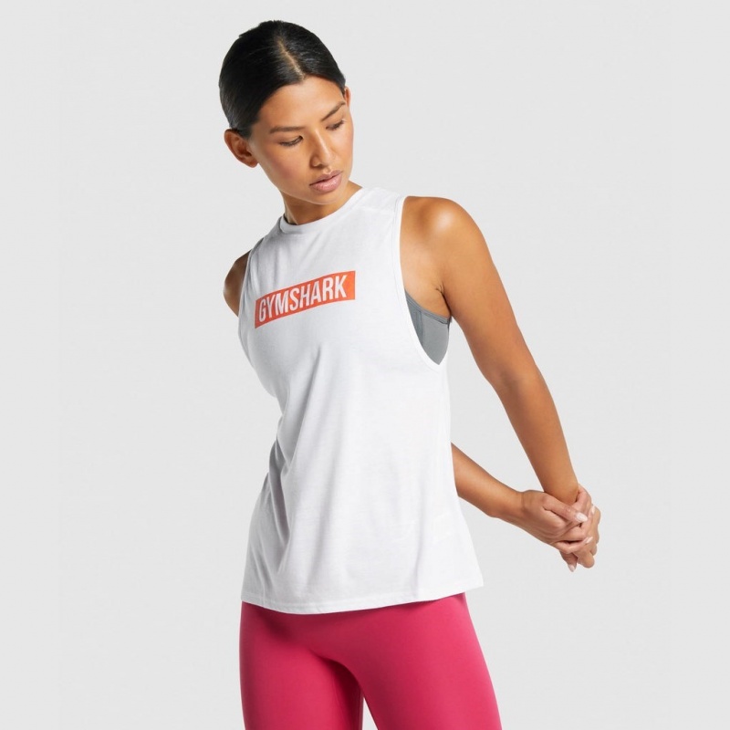 Camiseta Tirantes Gymshark Animal Estampadas Infill Blancas | 80UTRQWAG