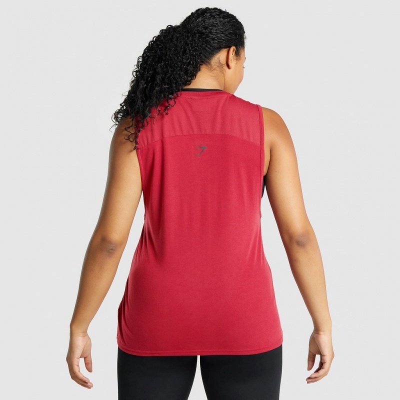 Camiseta Tirantes Gymshark Apollo Estampadas Burdeos | 65TVEBKZN