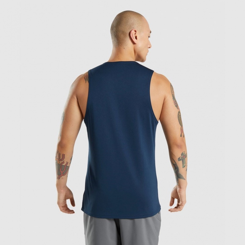 Camiseta Tirantes Gymshark Arrival Azul Marino | 20AMGHXZC