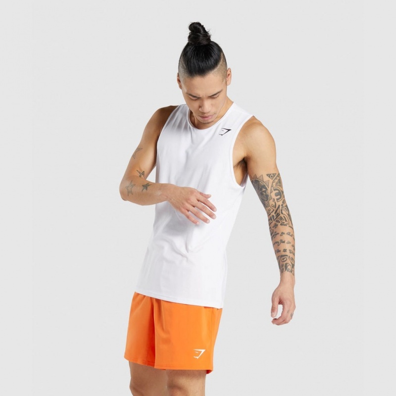 Camiseta Tirantes Gymshark Arrival Blancas | 93UWHZARO