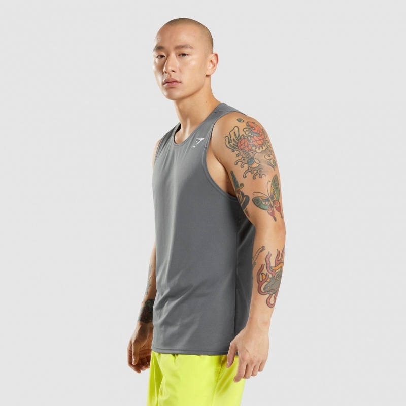 Camiseta Tirantes Gymshark Arrival Gris | 74EQDYPCV