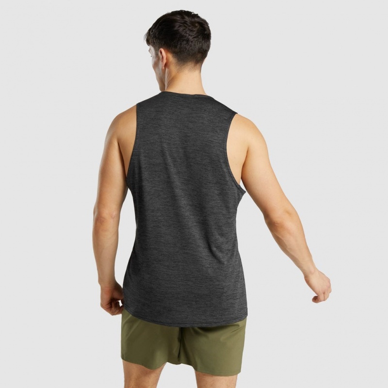 Camiseta Tirantes Gymshark Arrival Marl Negras | 13GNJETCM