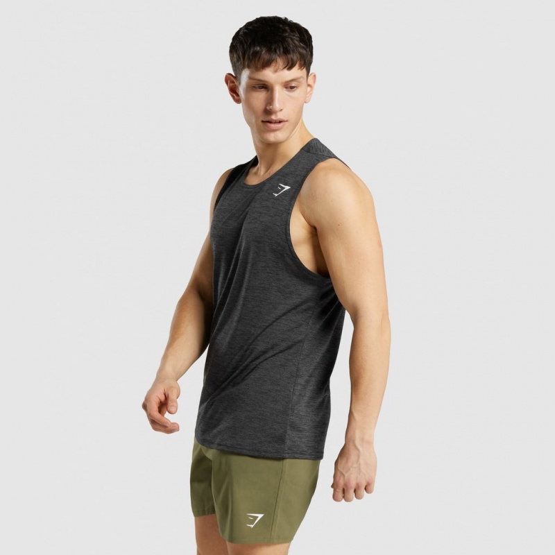 Camiseta Tirantes Gymshark Arrival Marl Negras | 13GNJETCM