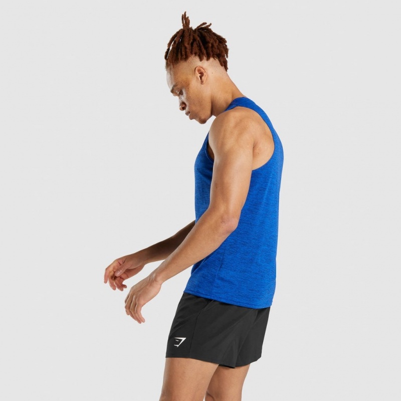 Camiseta Tirantes Gymshark Arrival Marl Azules | 34CPKNIBW