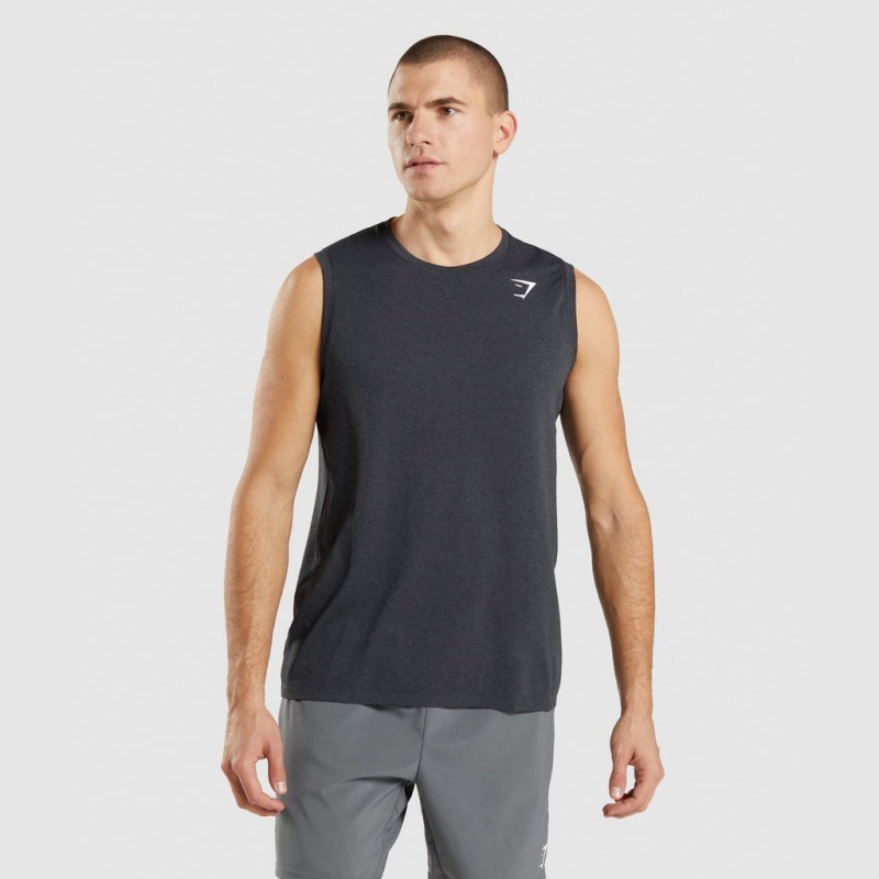 Camiseta Tirantes Gymshark Arrival Seamless Negras | 41QHBXMOU