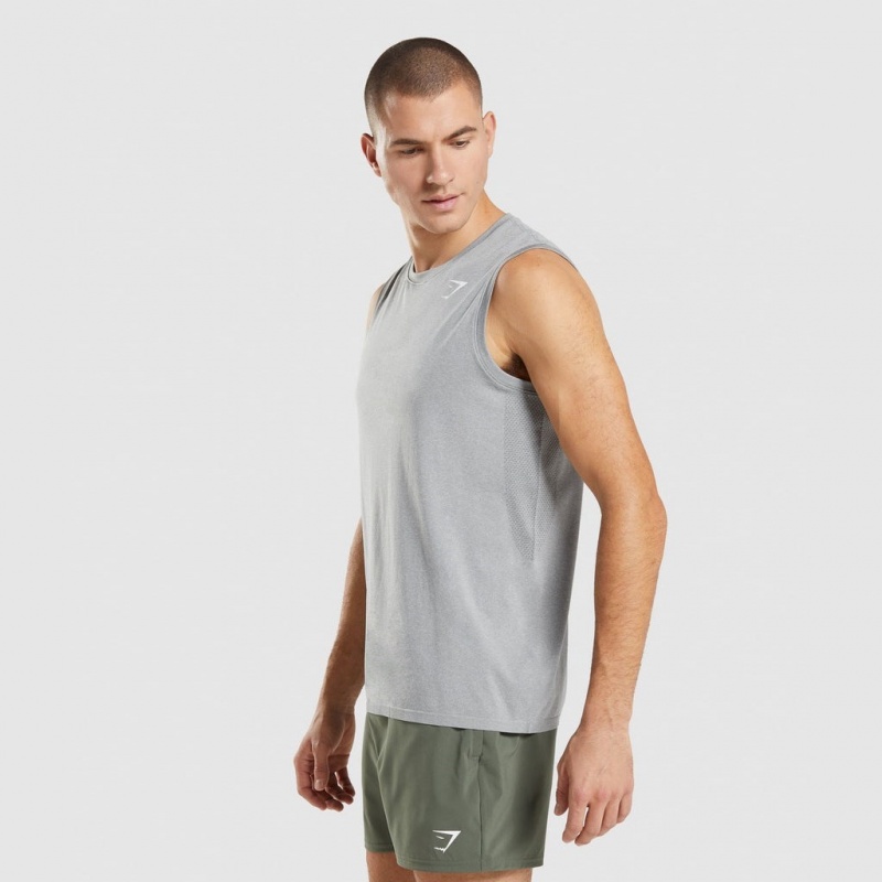 Camiseta Tirantes Gymshark Arrival Seamless Gris | 50FXDHYIO