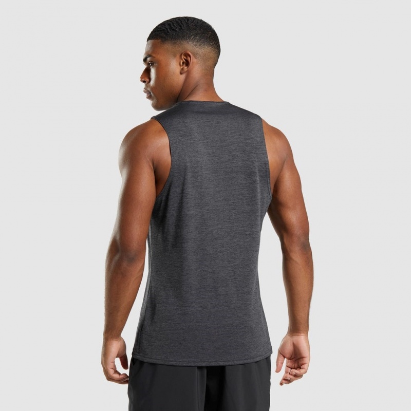 Camiseta Tirantes Gymshark Arrival Slim Marl Negras Gris | 41NRPUDEL