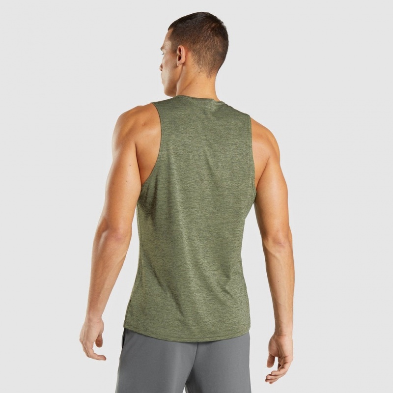 Camiseta Tirantes Gymshark Arrival Slim Marl Verde Oliva Verde Oliva | 81FESWKRU