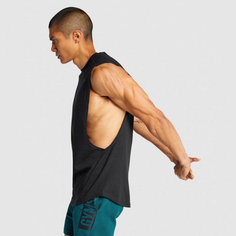 Camiseta Tirantes Gymshark Bold Drop Arm Negras | 32STGDYAL