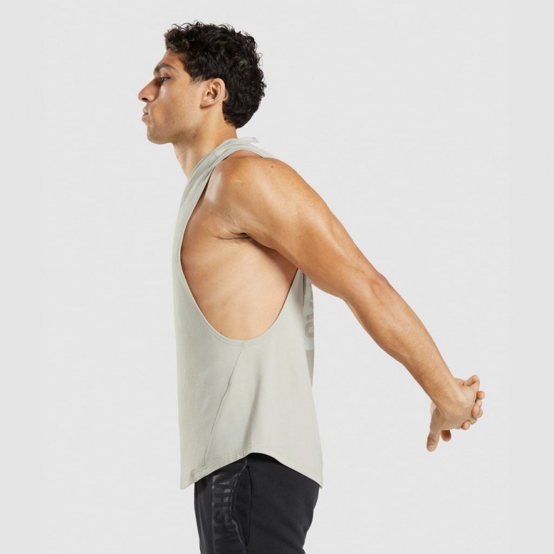 Camiseta Tirantes Gymshark Bold Drop Arm Gris | 63FLXMBYJ