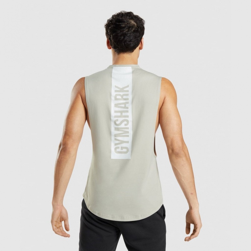 Camiseta Tirantes Gymshark Bold Drop Arm Gris | 63FLXMBYJ