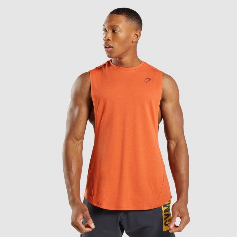 Camiseta Tirantes Gymshark Bold Drop Arm Naranjas | 23TXMBGNO