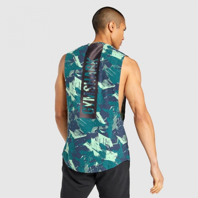 Camiseta Tirantes Gymshark Bold Drop Arm Verde | 85ZJOLXED