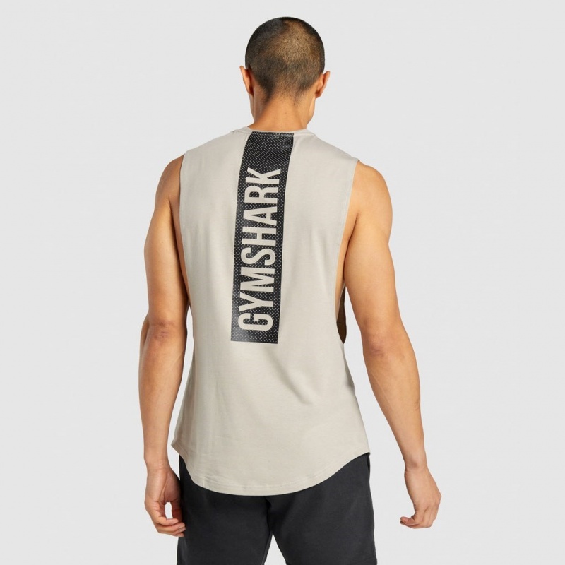 Camiseta Tirantes Gymshark Bold Drop Arm Gris | 03QFYZRDH