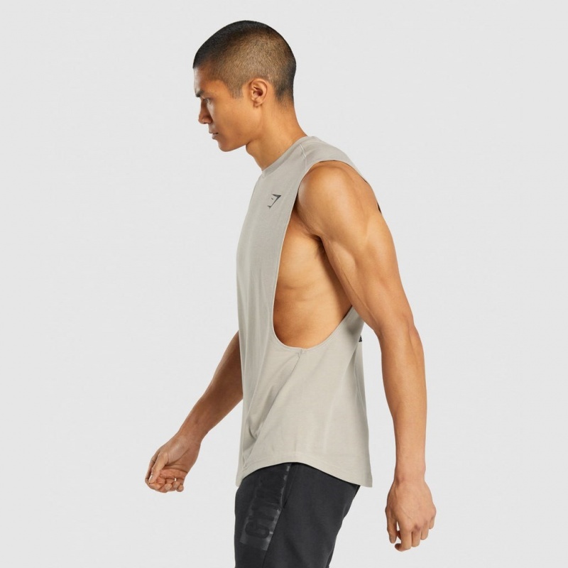 Camiseta Tirantes Gymshark Bold Drop Arm Gris | 03QFYZRDH