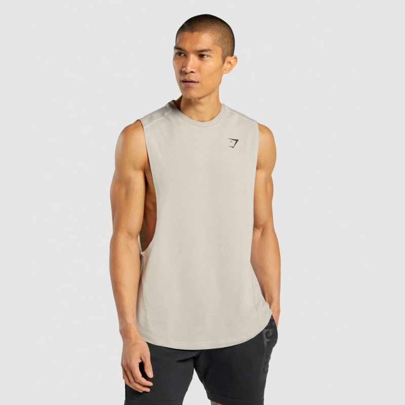 Camiseta Tirantes Gymshark Bold Drop Arm Gris | 03QFYZRDH