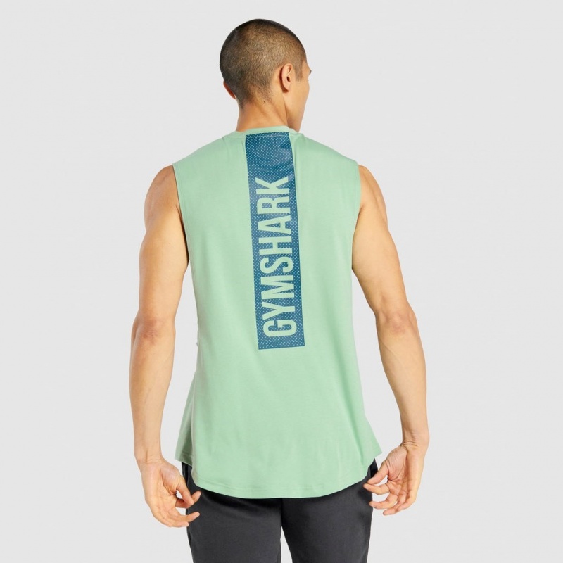 Camiseta Tirantes Gymshark Bold Drop Arm Verde | 06HEGYNOZ