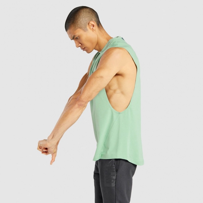 Camiseta Tirantes Gymshark Bold Drop Arm Verde | 06HEGYNOZ