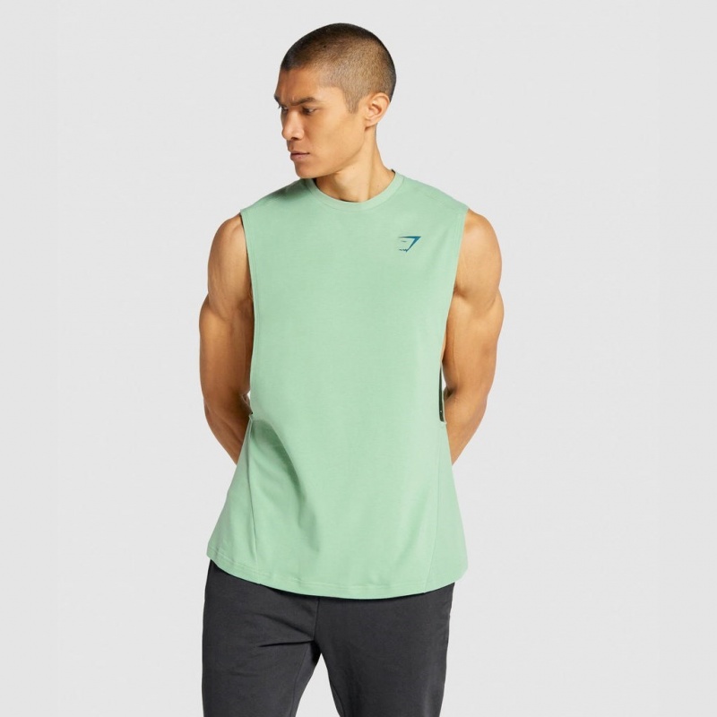 Camiseta Tirantes Gymshark Bold Drop Arm Verde | 06HEGYNOZ