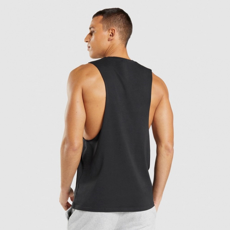 Camiseta Tirantes Gymshark Central Drop Arm Negras | 79MLDHIBU