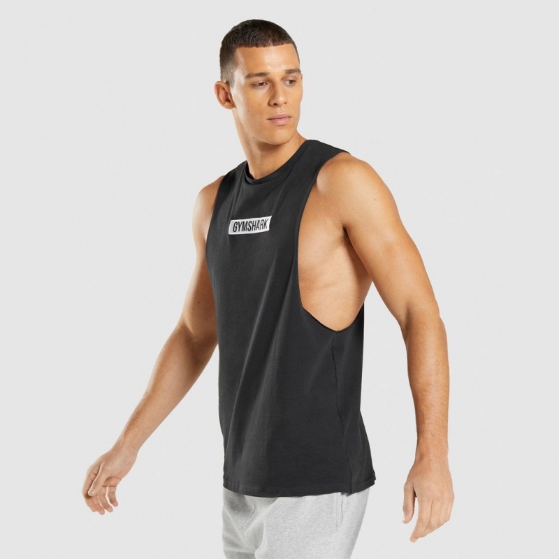 Camiseta Tirantes Gymshark Central Drop Arm Negras | 79MLDHIBU