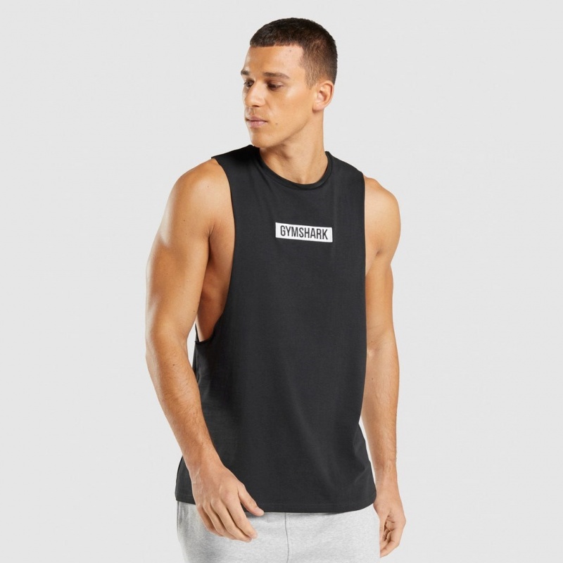 Camiseta Tirantes Gymshark Central Drop Arm Negras | 79MLDHIBU