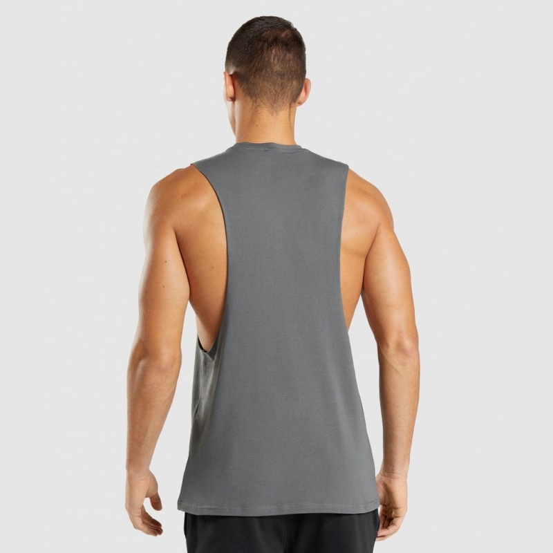Camiseta Tirantes Gymshark Central Drop Arm Charcoal | 89DKOUSGL
