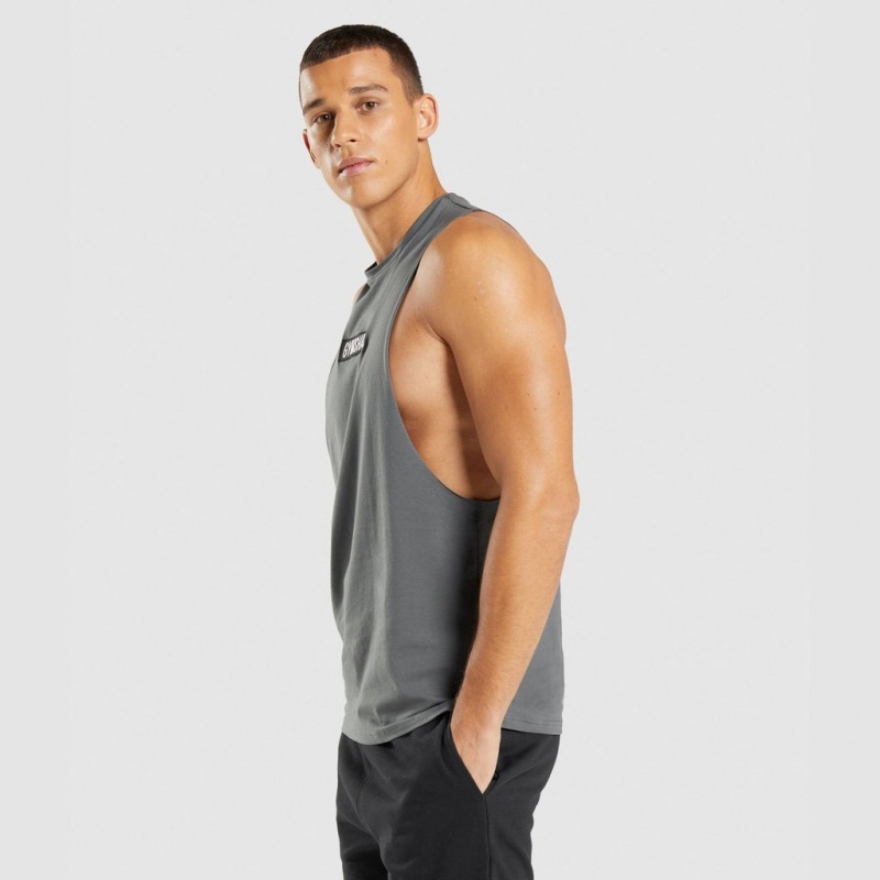 Camiseta Tirantes Gymshark Central Drop Arm Charcoal | 89DKOUSGL