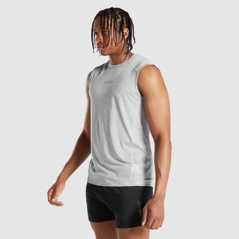 Camiseta Tirantes Gymshark Chalk Gris Claro | 06DQIPOUF