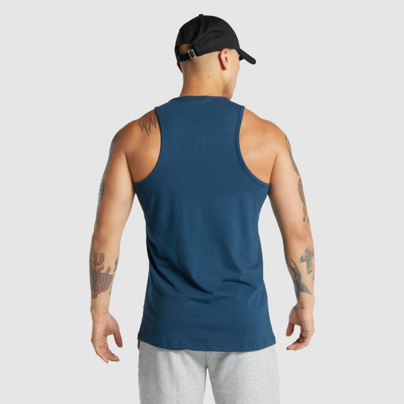 Camiseta Tirantes Gymshark Critical 2.0 Azul Marino | 68XBFIKUC