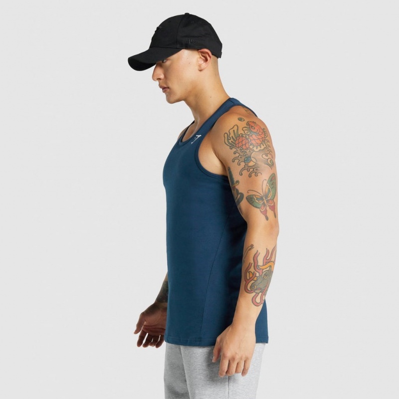 Camiseta Tirantes Gymshark Critical 2.0 Azul Marino | 68XBFIKUC