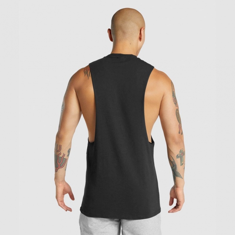 Camiseta Tirantes Gymshark Critical 2.0 Drop Arm Negras | 65XEMNBGR