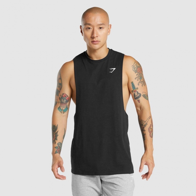 Camiseta Tirantes Gymshark Critical 2.0 Drop Arm Negras | 65XEMNBGR
