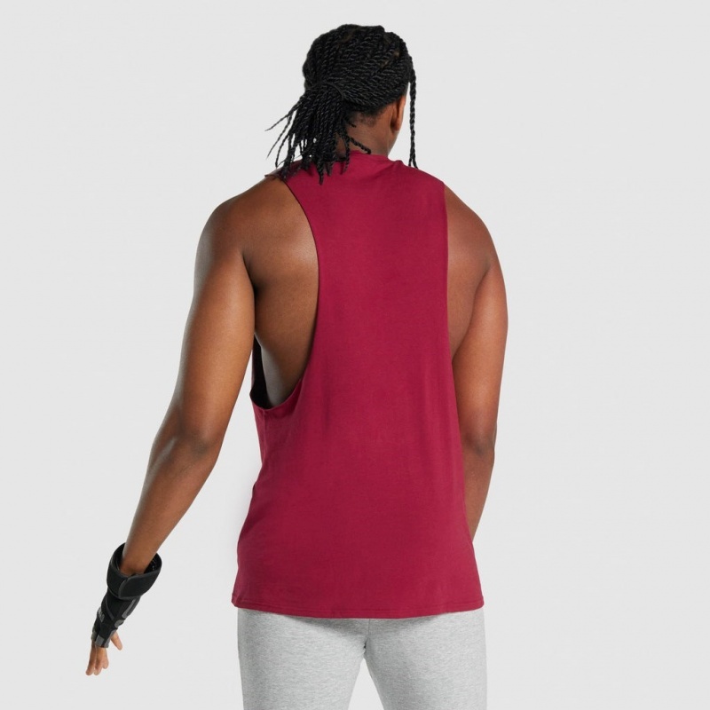 Camiseta Tirantes Gymshark Critical 2.0 Drop Arm Burdeos | 15NYLZCDB